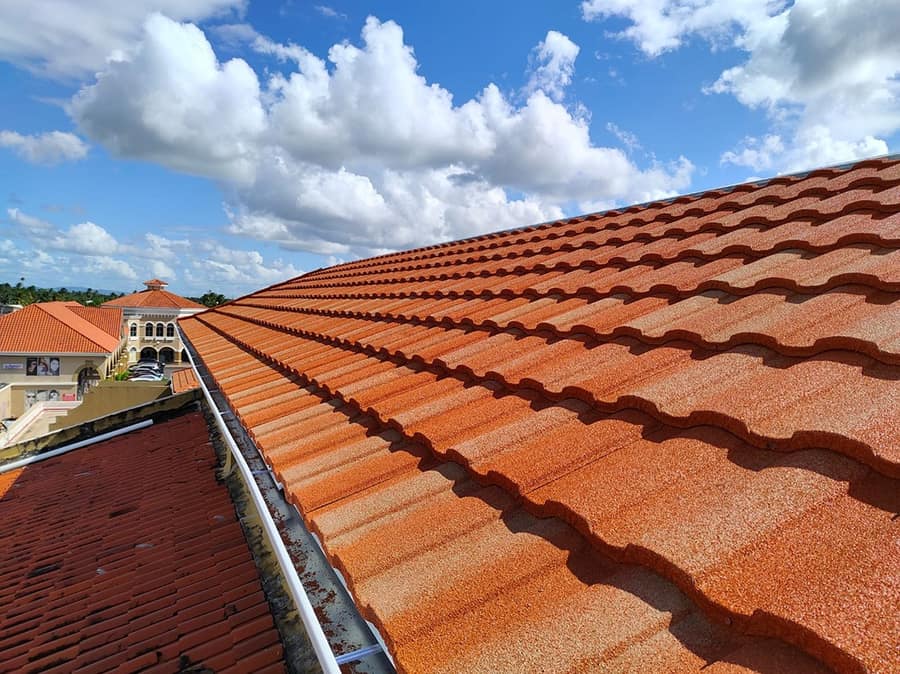 Verona stone-coated steel tile roof